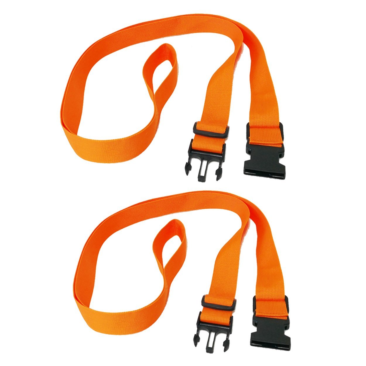 RORAIMA Adjustable Handle Straps 6 ft up to 12 ft 1.5 inch Wide Nylon Fabric 2 Pcs/set color Orange 