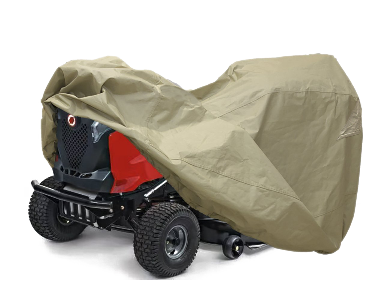 Lawn Mower Tractor Cover with Elastic Hems to Fit a Deck up to 54" Beige Color