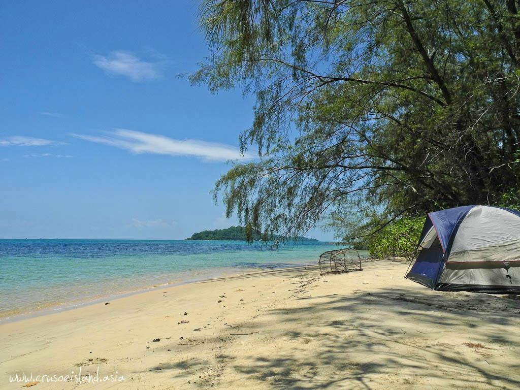 Camping on  the beach 